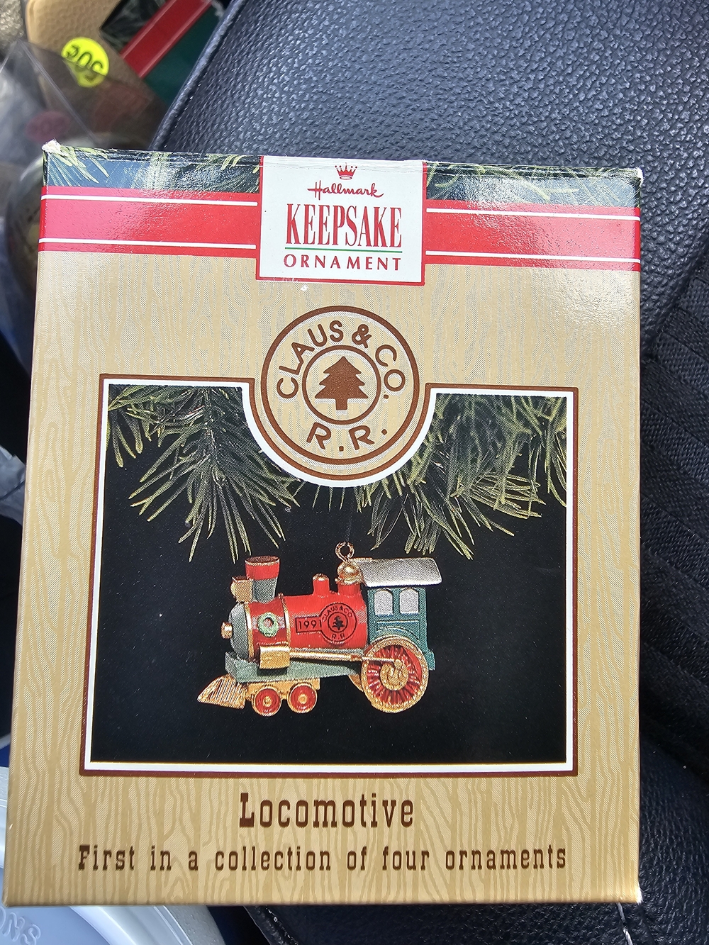 Hallmark Keepsake Locomotive Ornament - Red, Green & Gold